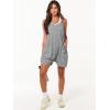 imageANRABESS Womens Summer Casual Sleeveless Romper Loose Spaghetti Strap Overalls Shorts Jumpsuit with Pockets 2025 ClothesDeep Grey