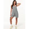 imageANRABESS Womens Summer Casual Sleeveless Romper Loose Spaghetti Strap Overalls Shorts Jumpsuit with Pockets 2025 ClothesDeep Grey