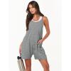 imageANRABESS Womens Summer Casual Sleeveless Romper Loose Spaghetti Strap Overalls Shorts Jumpsuit with Pockets 2025 ClothesDeep Grey