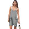 imageANRABESS Womens Summer Casual Sleeveless Romper Loose Spaghetti Strap Overalls Shorts Jumpsuit with Pockets 2025 ClothesDeep Grey