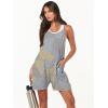 imageANRABESS Womens Summer Casual Sleeveless Romper Loose Spaghetti Strap Overalls Shorts Jumpsuit with Pockets 2025 ClothesDiamond Stripe