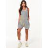 imageANRABESS Womens Summer Casual Sleeveless Romper Loose Spaghetti Strap Overalls Shorts Jumpsuit with Pockets 2025 ClothesDiamond Stripe
