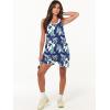 imageANRABESS Womens Summer Casual Sleeveless Romper Loose Spaghetti Strap Overalls Shorts Jumpsuit with Pockets 2025 ClothesGreen Leaves