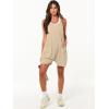 imageANRABESS Womens Summer Casual Sleeveless Romper Loose Spaghetti Strap Overalls Shorts Jumpsuit with Pockets 2025 ClothesKhaki