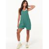 imageANRABESS Womens Summer Casual Sleeveless Romper Loose Spaghetti Strap Overalls Shorts Jumpsuit with Pockets 2025 ClothesLake Green