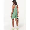 imageANRABESS Womens Summer Casual Sleeveless Romper Loose Spaghetti Strap Overalls Shorts Jumpsuit with Pockets 2025 ClothesLight Green