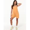 imageANRABESS Womens Summer Casual Sleeveless Romper Loose Spaghetti Strap Overalls Shorts Jumpsuit with Pockets 2025 ClothesLight Orange