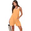 imageANRABESS Womens Summer Casual Sleeveless Romper Loose Spaghetti Strap Overalls Shorts Jumpsuit with Pockets 2025 ClothesLight Orange
