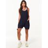 imageANRABESS Womens Summer Casual Sleeveless Romper Loose Spaghetti Strap Overalls Shorts Jumpsuit with Pockets 2025 ClothesNavy Blue