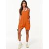 imageANRABESS Womens Summer Casual Sleeveless Romper Loose Spaghetti Strap Overalls Shorts Jumpsuit with Pockets 2025 ClothesOrange