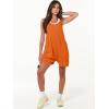 imageANRABESS Womens Summer Casual Sleeveless Romper Loose Spaghetti Strap Overalls Shorts Jumpsuit with Pockets 2025 ClothesOrange