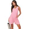 imageANRABESS Womens Summer Casual Sleeveless Romper Loose Spaghetti Strap Overalls Shorts Jumpsuit with Pockets 2025 ClothesPink