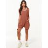 imageANRABESS Womens Summer Casual Sleeveless Romper Loose Spaghetti Strap Overalls Shorts Jumpsuit with Pockets 2025 ClothesRust