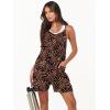 imageANRABESS Womens Summer Casual Sleeveless Romper Loose Spaghetti Strap Overalls Shorts Jumpsuit with Pockets 2025 ClothesStriped Black Leaves