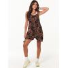imageANRABESS Womens Summer Casual Sleeveless Romper Loose Spaghetti Strap Overalls Shorts Jumpsuit with Pockets 2025 ClothesStriped Black Leaves
