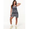imageANRABESS Womens Summer Casual Sleeveless Romper Loose Spaghetti Strap Overalls Shorts Jumpsuit with Pockets 2025 ClothesStriped Zebra