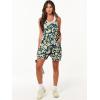 imageANRABESS Womens Summer Casual Sleeveless Romper Loose Spaghetti Strap Overalls Shorts Jumpsuit with Pockets 2025 ClothesYellow Rose