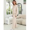 imageANRABESS Womens Two Piece Outfits Lounge Sweater Sets Casual Pullover Knit Tops Wide Leg Pants 2024 Fall ClothesBeige