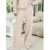 imageANRABESS Womens Two Piece Outfits Lounge Sweater Sets Casual Pullover Knit Tops Wide Leg Pants 2024 Fall ClothesBeige