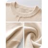 imageANRABESS Womens Two Piece Outfits Lounge Sweater Sets Casual Pullover Knit Tops Wide Leg Pants 2024 Fall ClothesBeige