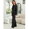 imageANRABESS Womens Two Piece Outfits Lounge Sweater Sets Casual Pullover Knit Tops Wide Leg Pants 2024 Fall ClothesBlack