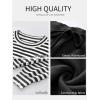 imageANRABESS Womens Two Piece Outfits Lounge Sweater Sets Casual Pullover Knit Tops Wide Leg Pants 2024 Fall ClothesBlack White Striped