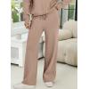 imageANRABESS Womens Two Piece Outfits Lounge Sweater Sets Casual Pullover Knit Tops Wide Leg Pants 2024 Fall ClothesKhaki