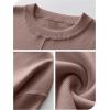 imageANRABESS Womens Two Piece Outfits Lounge Sweater Sets Casual Pullover Knit Tops Wide Leg Pants 2024 Fall ClothesNutmeg