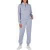 imageANRABESS Womens 2 Piece Outfits Sweatsuit Half Zip Sweatshirt Jogger Sweatpant Trendy 2025 Fall Lounge Set Tracksuit ClothesSky