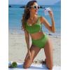 imageANRABESS Bathing Suit for Women Two Piece Bikini Sets High Waisted Tummy Control Modest Swimsuit 2025 Beach Swim WearArmy Green