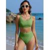 imageANRABESS Bathing Suit for Women Two Piece Bikini Sets High Waisted Tummy Control Modest Swimsuit 2025 Beach Swim WearArmy Green