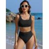 imageANRABESS Bathing Suit for Women Two Piece Bikini Sets High Waisted Tummy Control Modest Swimsuit 2025 Beach Swim WearBlack