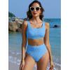 imageANRABESS Bathing Suit for Women Two Piece Bikini Sets High Waisted Tummy Control Modest Swimsuit 2025 Beach Swim WearLight Blue