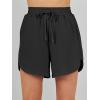 imageANRABESS Two Piece Sets for Women Summer Half Zip Short Set Sweatsuit 2 Piece Outfits Sweat Lounge Sets TracksuitBlack
