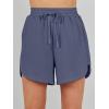 imageANRABESS Two Piece Sets for Women Summer Half Zip Short Set Sweatsuit 2 Piece Outfits Sweat Lounge Sets TracksuitBlue