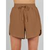 imageANRABESS Two Piece Sets for Women Summer Half Zip Short Set Sweatsuit 2 Piece Outfits Sweat Lounge Sets TracksuitDeep Camel