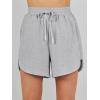 imageANRABESS Two Piece Sets for Women Summer Half Zip Short Set Sweatsuit 2 Piece Outfits Sweat Lounge Sets TracksuitGrey