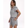 imageANRABESS Two Piece Sets for Women Summer Half Zip Short Set Sweatsuit 2 Piece Outfits Sweat Lounge Sets TracksuitLight Grey