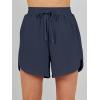 imageANRABESS Two Piece Sets for Women Summer Half Zip Short Set Sweatsuit 2 Piece Outfits Sweat Lounge Sets TracksuitNavy Blue