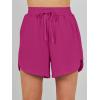 imageANRABESS Two Piece Sets for Women Summer Half Zip Short Set Sweatsuit 2 Piece Outfits Sweat Lounge Sets TracksuitRed Pink