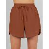imageANRABESS Two Piece Sets for Women Summer Half Zip Short Set Sweatsuit 2 Piece Outfits Sweat Lounge Sets TracksuitRust