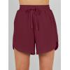 imageANRABESS Two Piece Sets for Women Summer Half Zip Short Set Sweatsuit 2 Piece Outfits Sweat Lounge Sets TracksuitWine Red