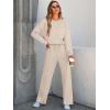imageANRABESS Women 2 Piece Set Long Sleeve Sweatsuit Sweatpants Tracksuit Sweat Casual Matching 2024 Travel Fall Trendy OutfitsApricot