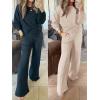 imageANRABESS Women 2 Piece Set Long Sleeve Sweatsuit Sweatpants Tracksuit Sweat Casual Matching 2024 Travel Fall Trendy OutfitsApricot