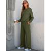 imageANRABESS Women 2 Piece Set Long Sleeve Sweatsuit Sweatpants Tracksuit Sweat Casual Matching 2024 Travel Fall Trendy OutfitsArmy Green