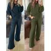 imageANRABESS Women 2 Piece Set Long Sleeve Sweatsuit Sweatpants Tracksuit Sweat Casual Matching 2024 Travel Fall Trendy OutfitsArmy Green