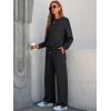 imageANRABESS Women 2 Piece Set Long Sleeve Sweatsuit Sweatpants Tracksuit Sweat Casual Matching 2024 Travel Fall Trendy OutfitsBlack