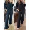 imageANRABESS Women 2 Piece Set Long Sleeve Sweatsuit Sweatpants Tracksuit Sweat Casual Matching 2024 Travel Fall Trendy OutfitsBlack