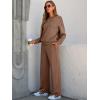 imageANRABESS Women 2 Piece Set Long Sleeve Sweatsuit Sweatpants Tracksuit Sweat Casual Matching 2024 Travel Fall Trendy OutfitsBrown