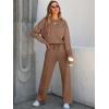 imageANRABESS Women 2 Piece Set Long Sleeve Sweatsuit Sweatpants Tracksuit Sweat Casual Matching 2024 Travel Fall Trendy OutfitsBrown